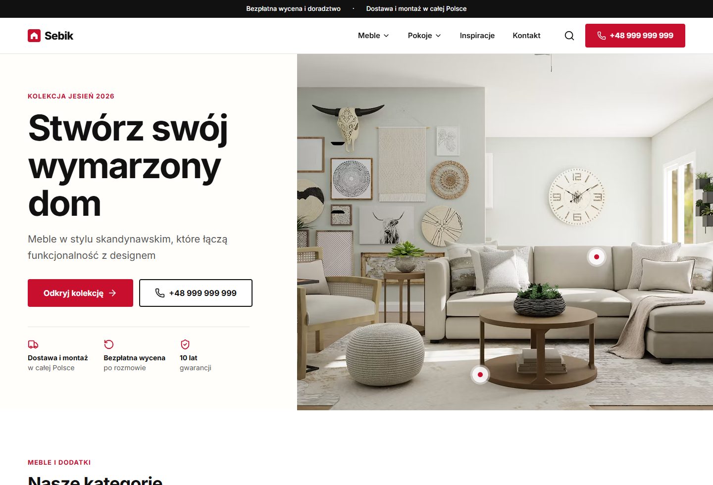 Projekt: Sebik — meble skandynawskie